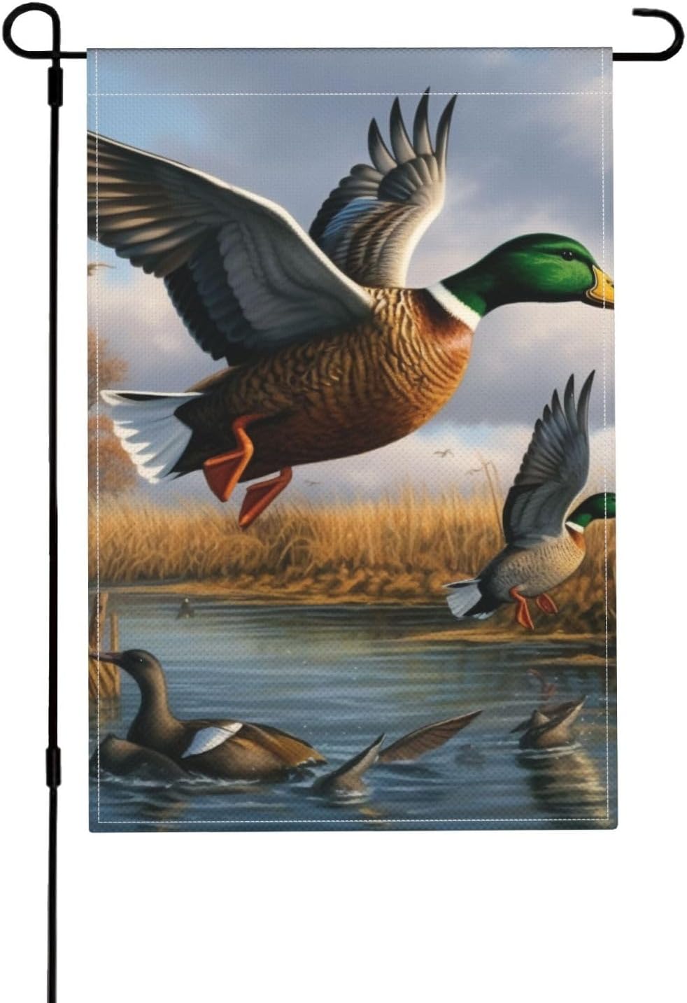 Outdoor Hunting Prints - Hunting Flying Wild Ducks by the
