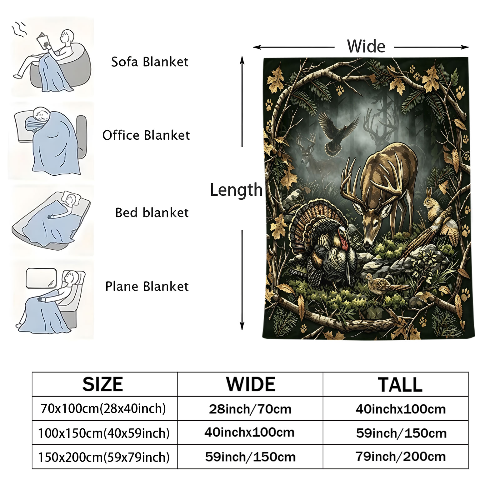 Vintage Woodland Animal Throw  - огляд і ціна Wildman Hunting & Outdoor