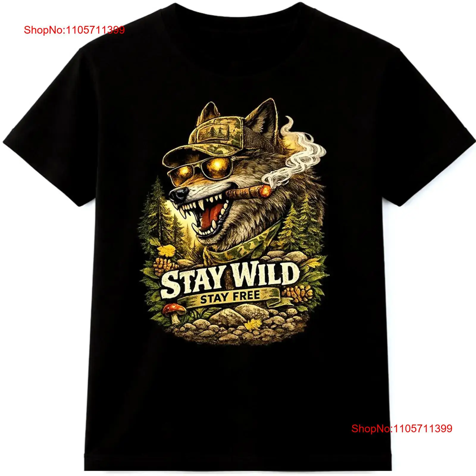 Wolf T Shirt Stay Wild Free Ou - огляд і ціна Wildman Hunting & Outdoor