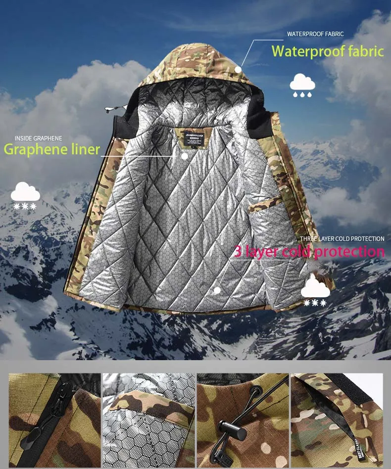 Winter Men Tactical Jackets –3 - огляд і ціна Camouflage Hunting Jacket